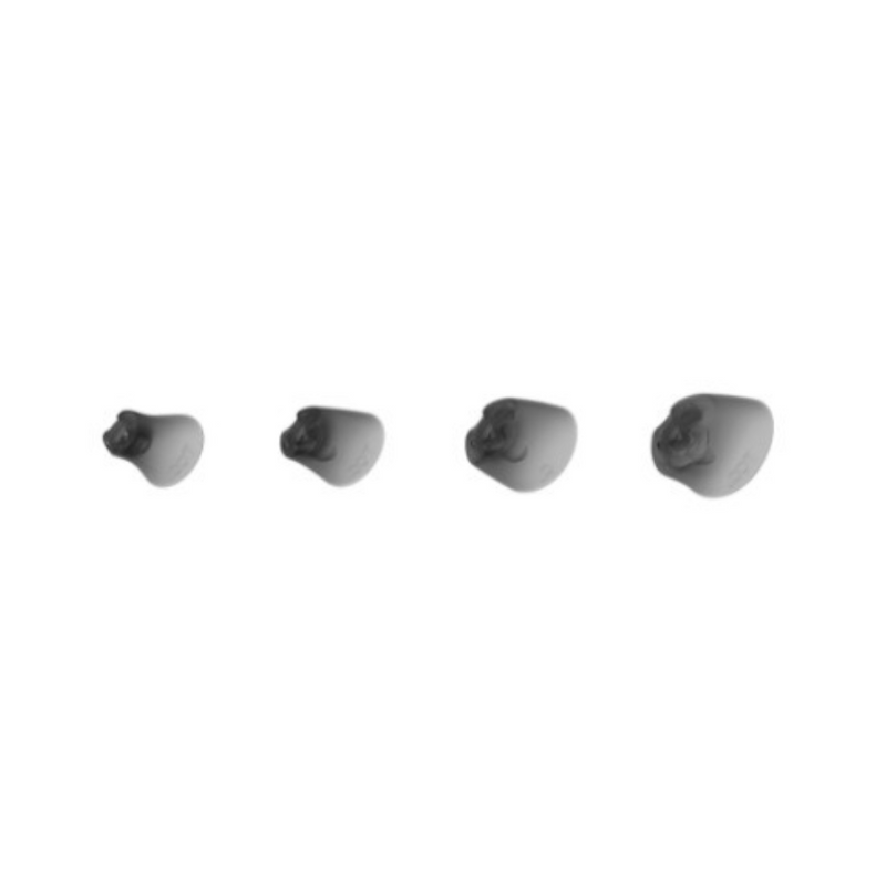 Power domes in size 4mm (XS), 6mm (S), 8mm (M) and 10mm (L) for Signia Pure Charge and Go T AX hearing aids 