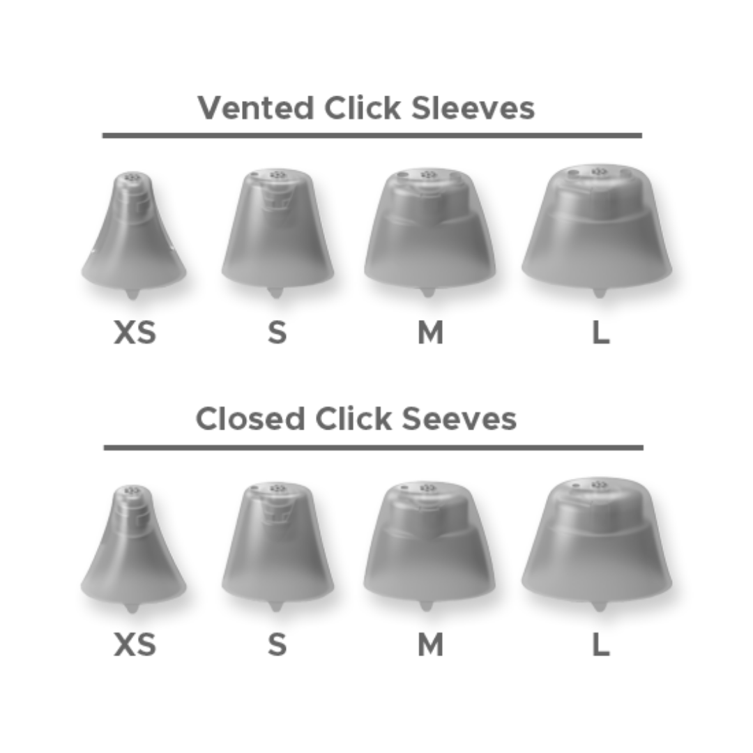 Click Sleeved (Silk) dome for hearing aids 6 par plaquette DÔME