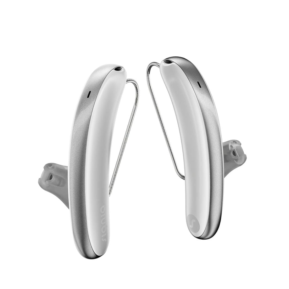 Styletto 3AX Blanc Neige Argent Aides Auditives