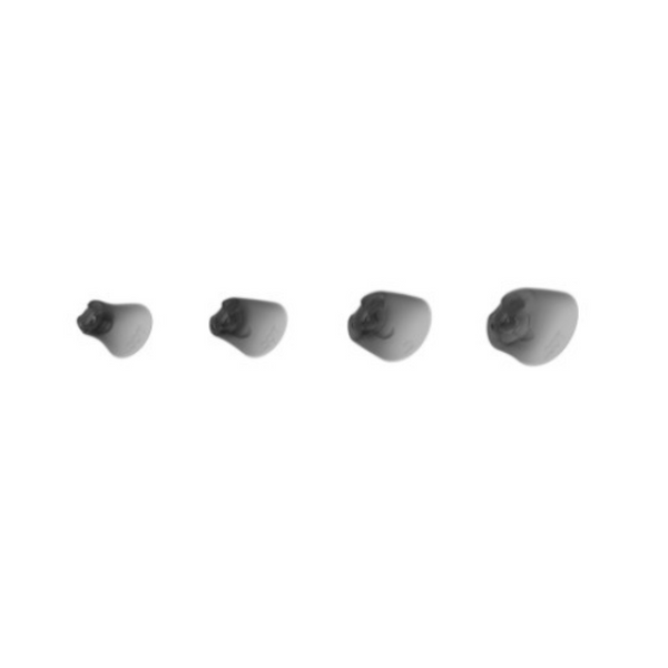 Closed domes in size 4mm (XS), 6mm (S), 8mm (M) and 10mm (L) for Signia Pure Charge and Go T AX hearing aids 