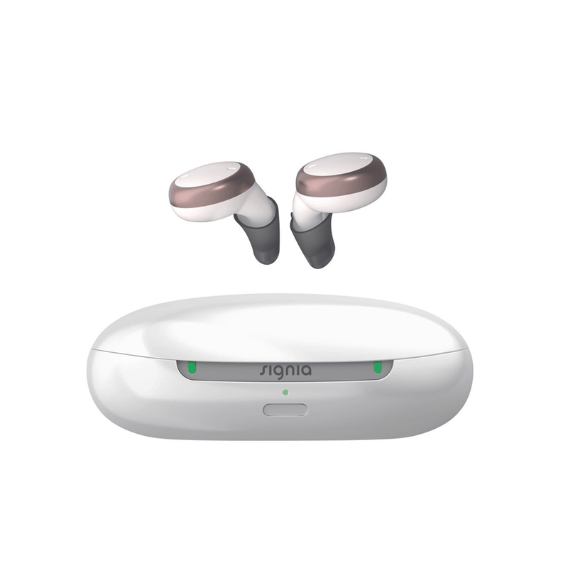 Signia Active Pro 7X Color White Violet Charger Case Portable HearingAids hearing aids AUZEN 881c3b77 9075 4911 aa06